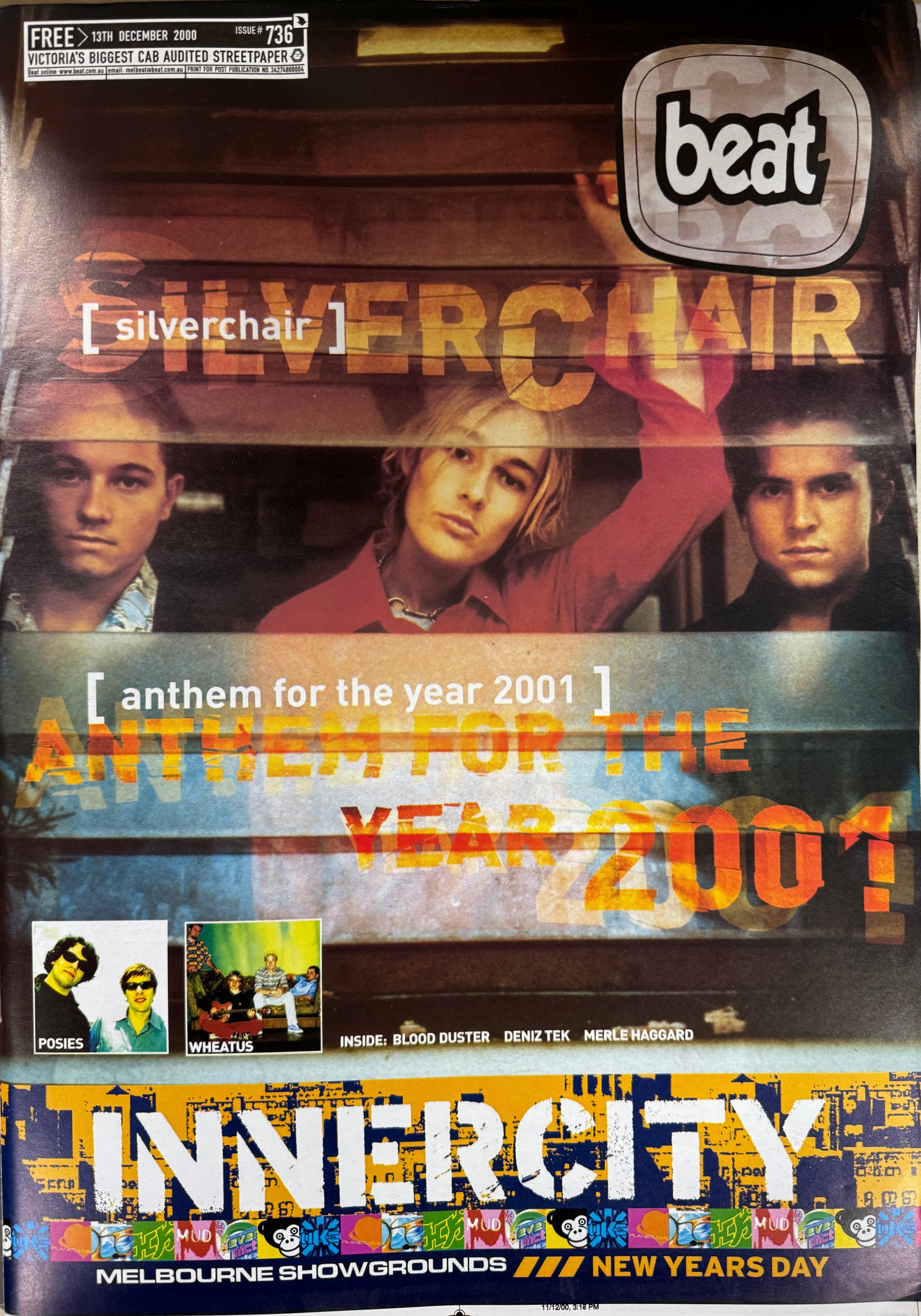 Beat Magazine - 13th December 2000 - Silverchair On Cover