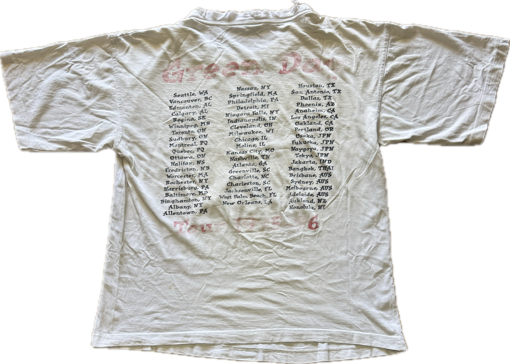 Insomniac 1996 Australian Tour Shirt