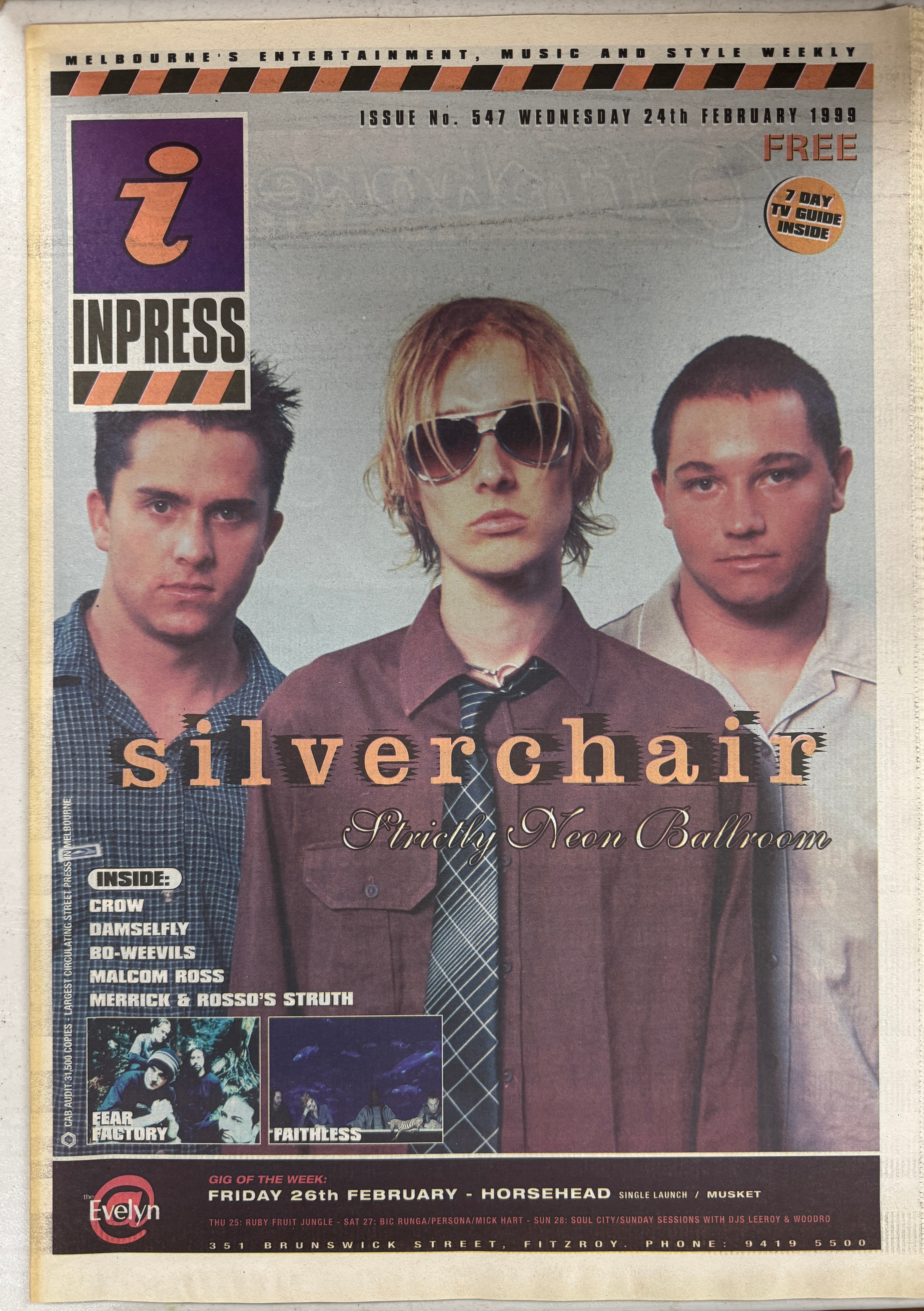 Inpress - 24th February 1999 - Silverchair On Cover