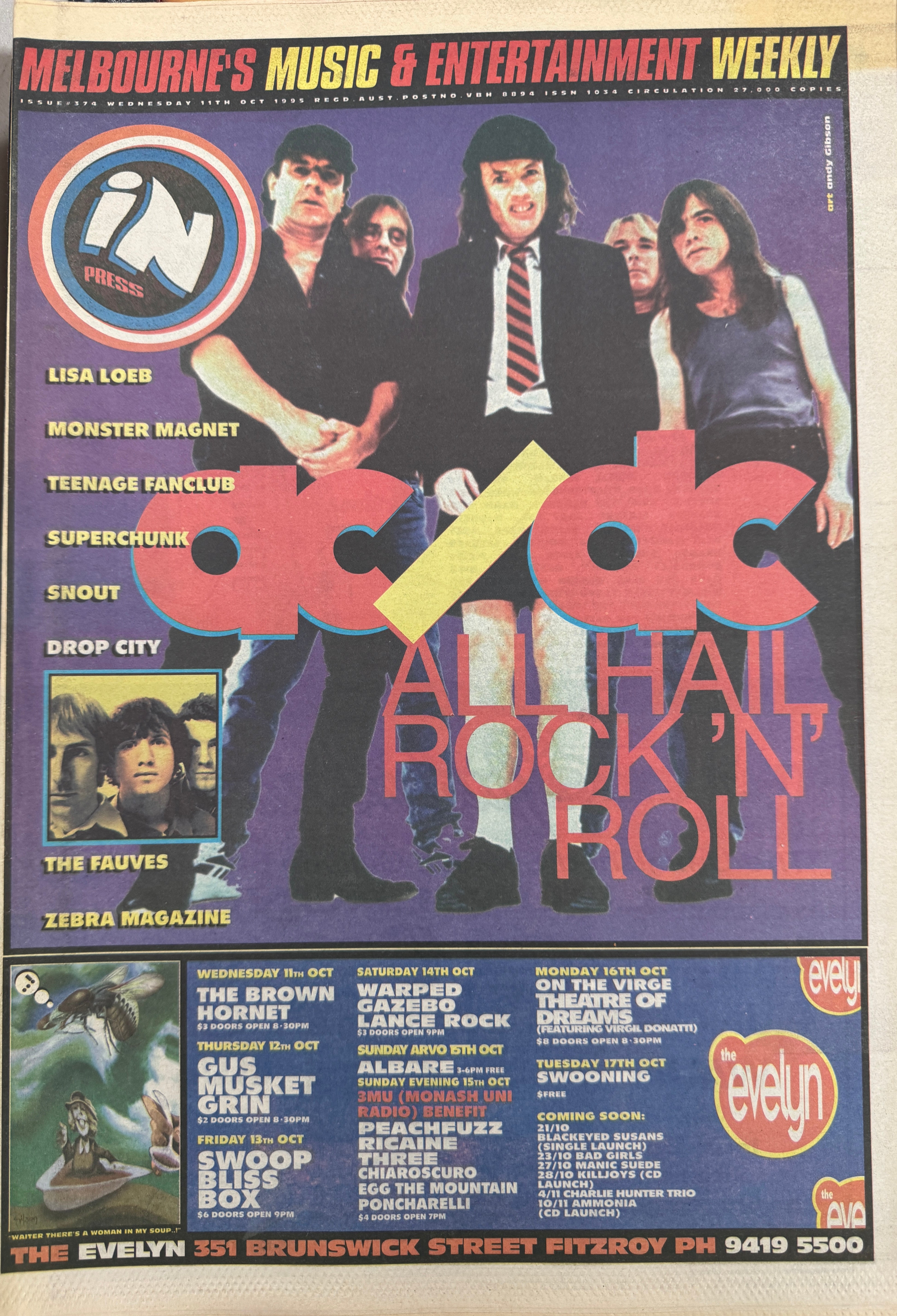 Inpress - 11th October 1995 - Issue #374 - AC/DC On Cover