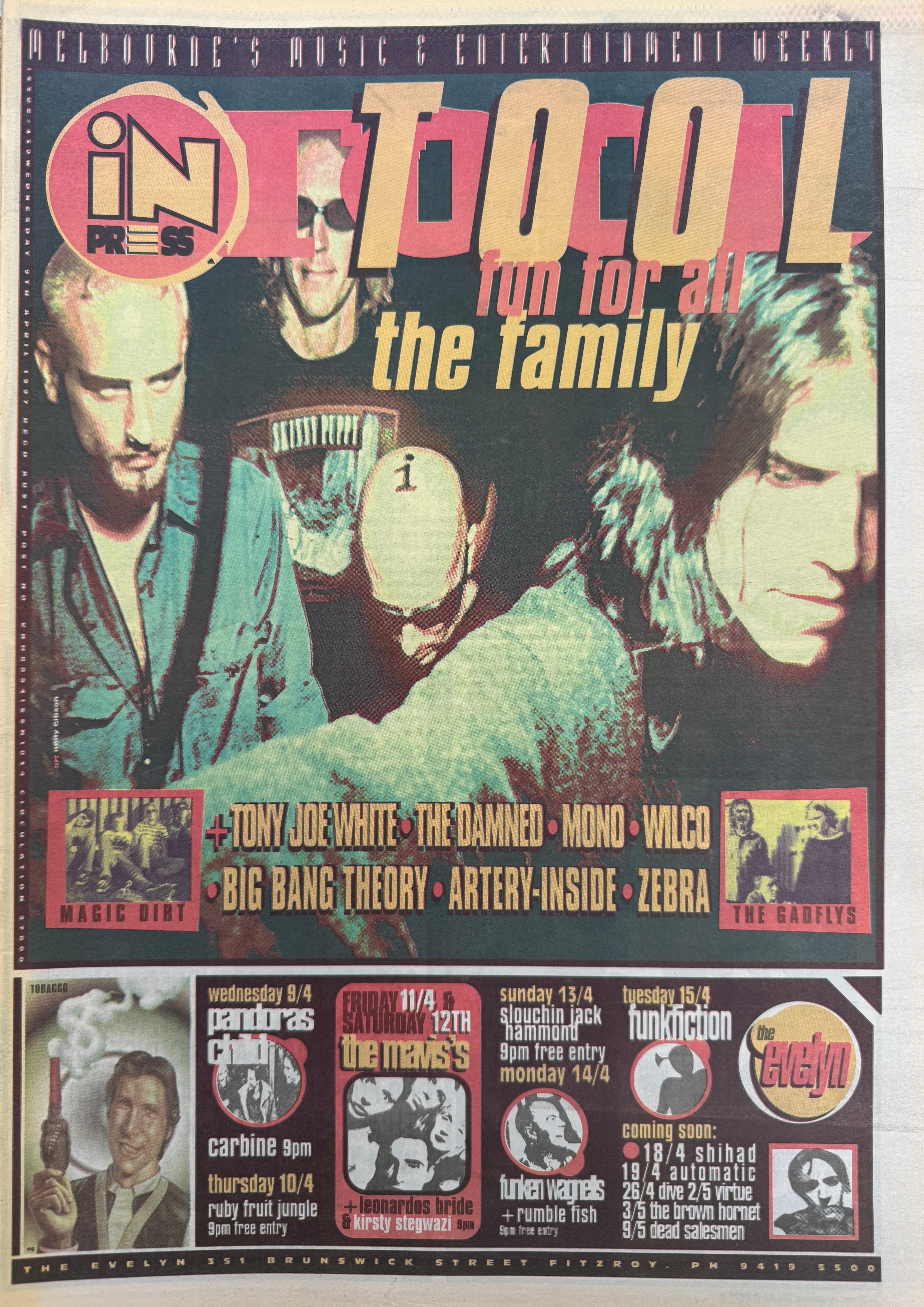 Inpress - 9th April 1997 - Issue #450 - Tool On Cover