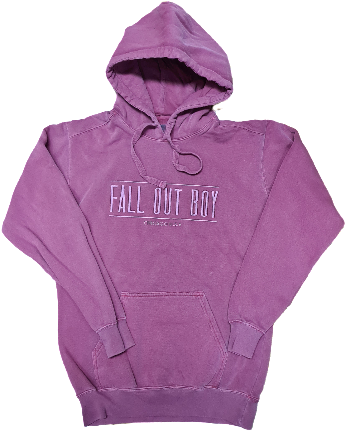 Pink Embrioded Logo Hoodie