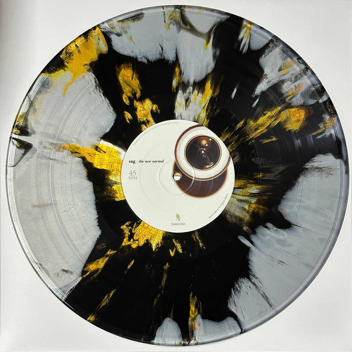 Cog New Normal Black & Silver Smash With Gold Splatter Variant