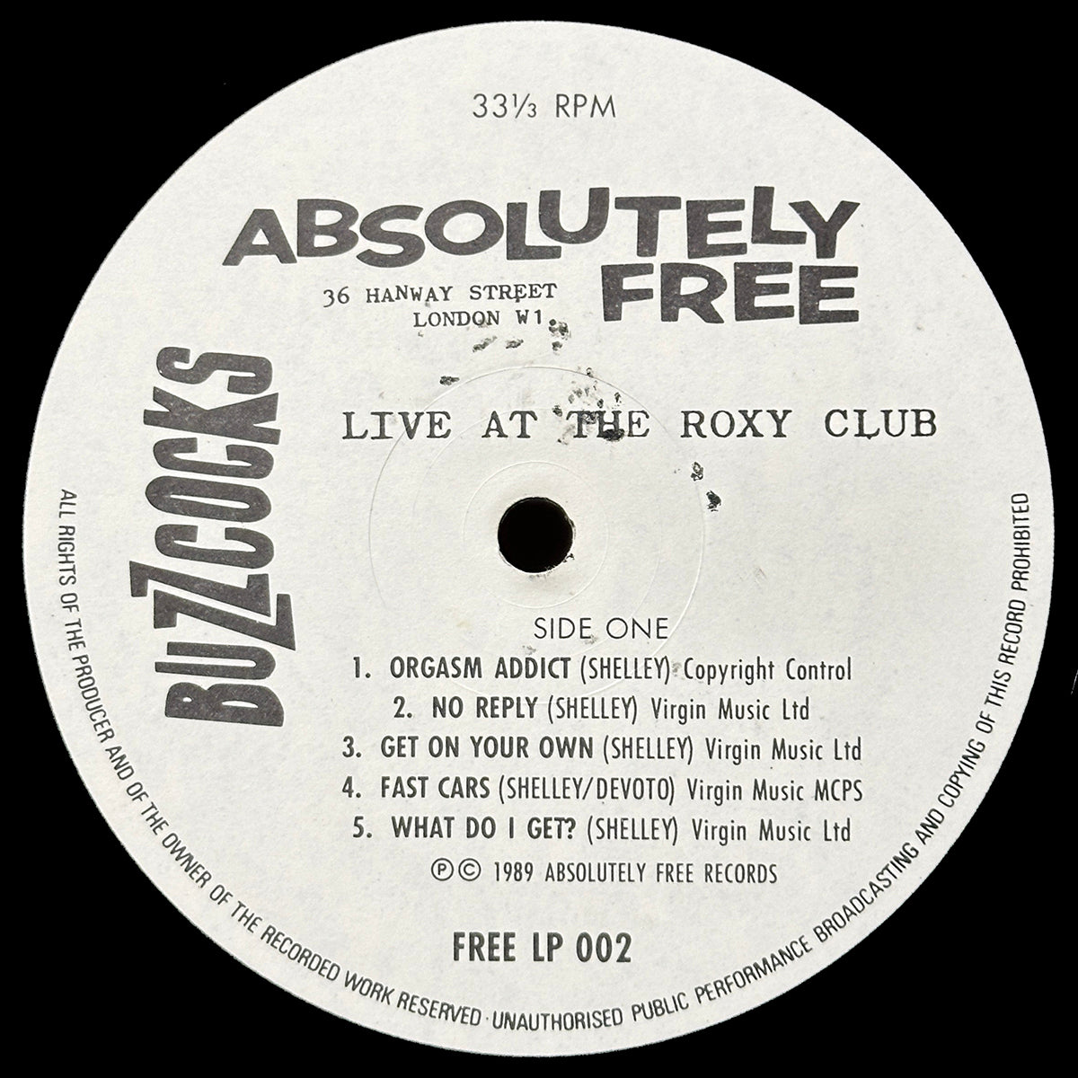 Live At The Roxy Club - April '77