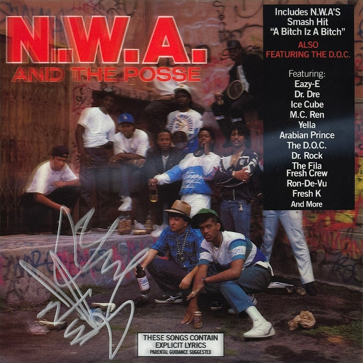 N.W.A. And The Posse Lenticular Insert Signed By DJ Yella
