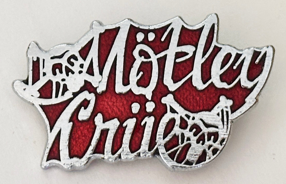 Motley Crue Red Enamel Badge