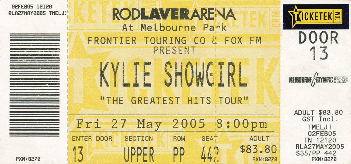 Kylie Showgirl 2005 Tour Program (With Ticket)