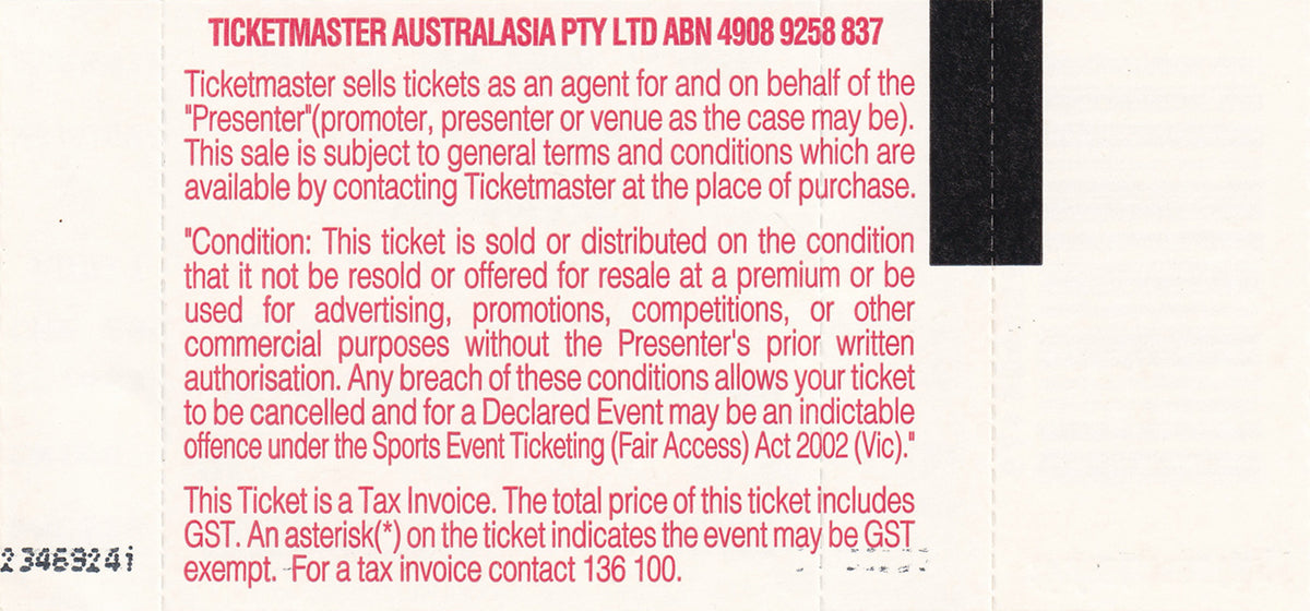 The Police 2007 World Tour Program (With Ticket)