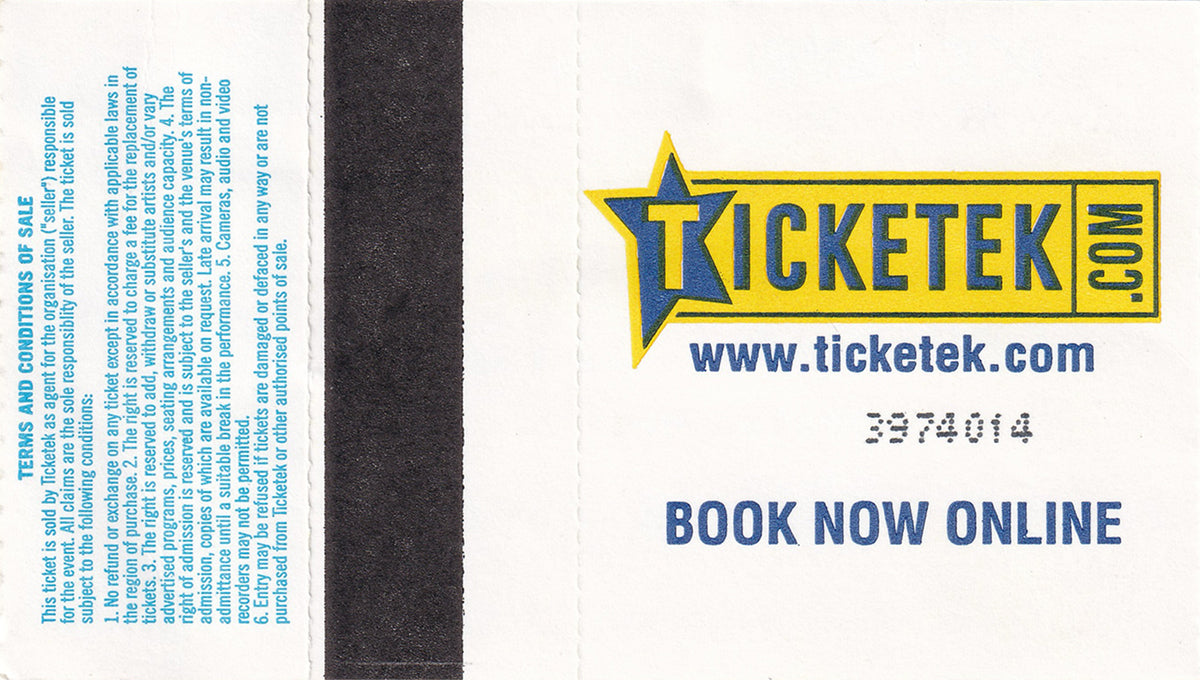 Rod Laver Arena Melbourne Wednesday 19th February 2003 Show Ticket