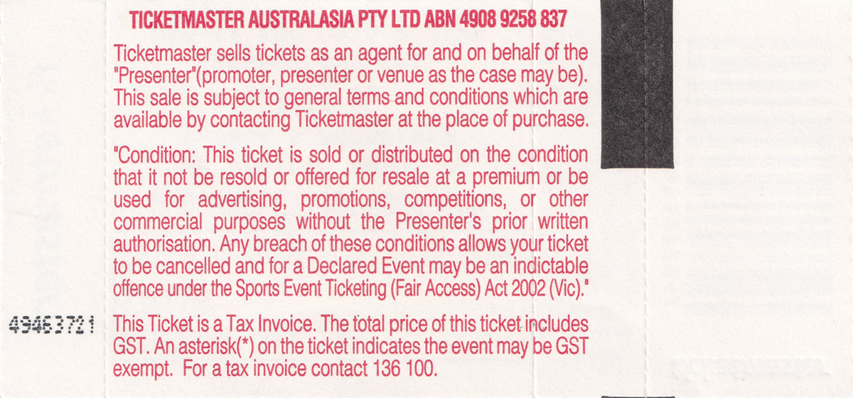 Let It Be Australian Tour Program (With Ticket)
