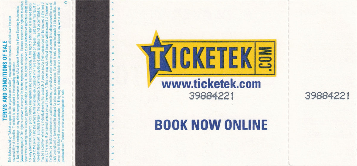 Rod Laver Arena Melbourne Sunday 4th February 2007 Show Ticket