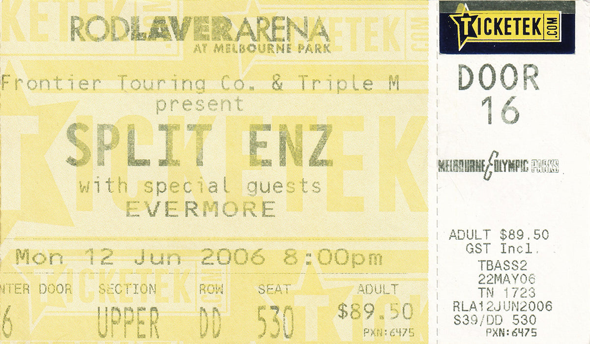 Telstra Dome Melbourne Monday 12th June 2006 Show Ticket