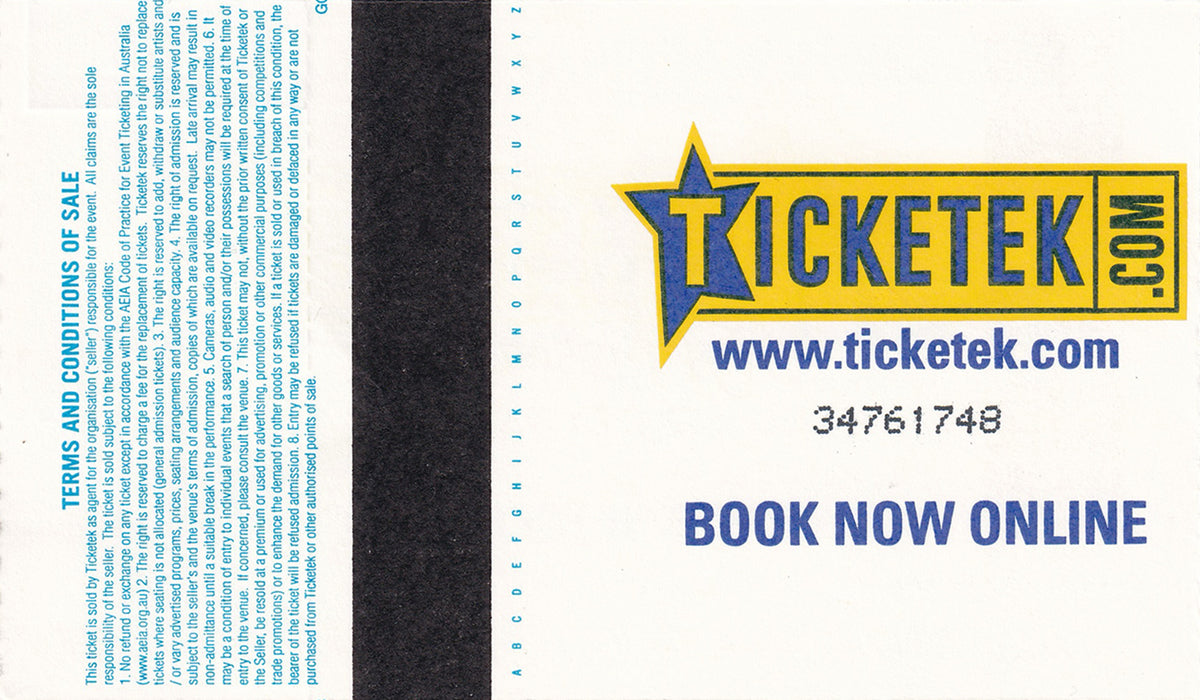 Split Enz 2006 Australia/New Zealand Tour Program (With Ticket)
