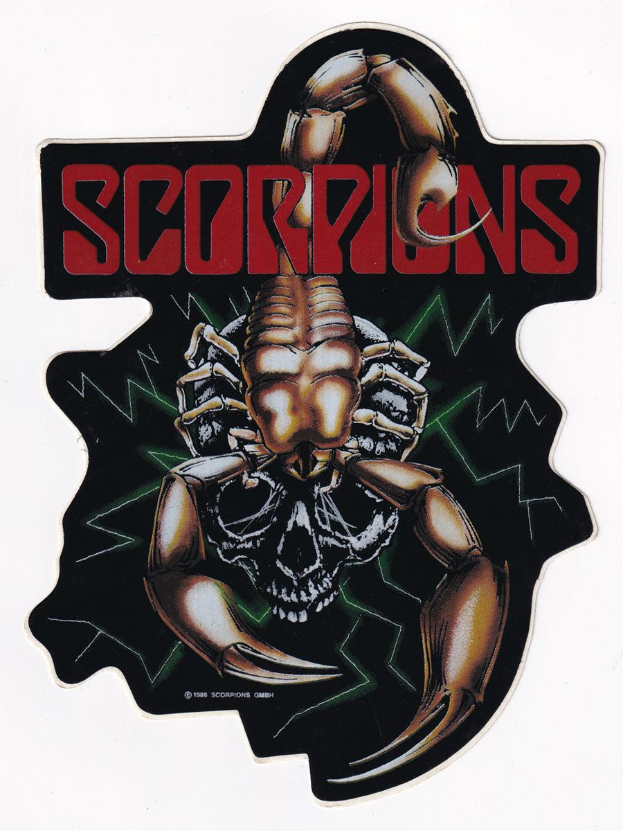 Scorpion On Skull Sticker