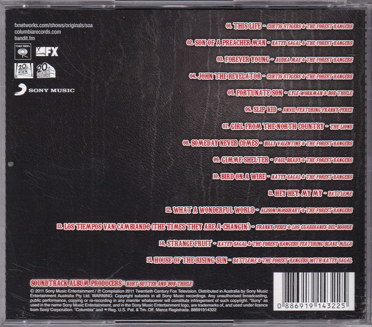 Songs Of Anarchy (Music From Sons Of Anarchy Seasons 1-4) Various - Songs Of Anarchy (Music From Sons Of Anarchy Seasons 1-4) album cover Label: Columbia