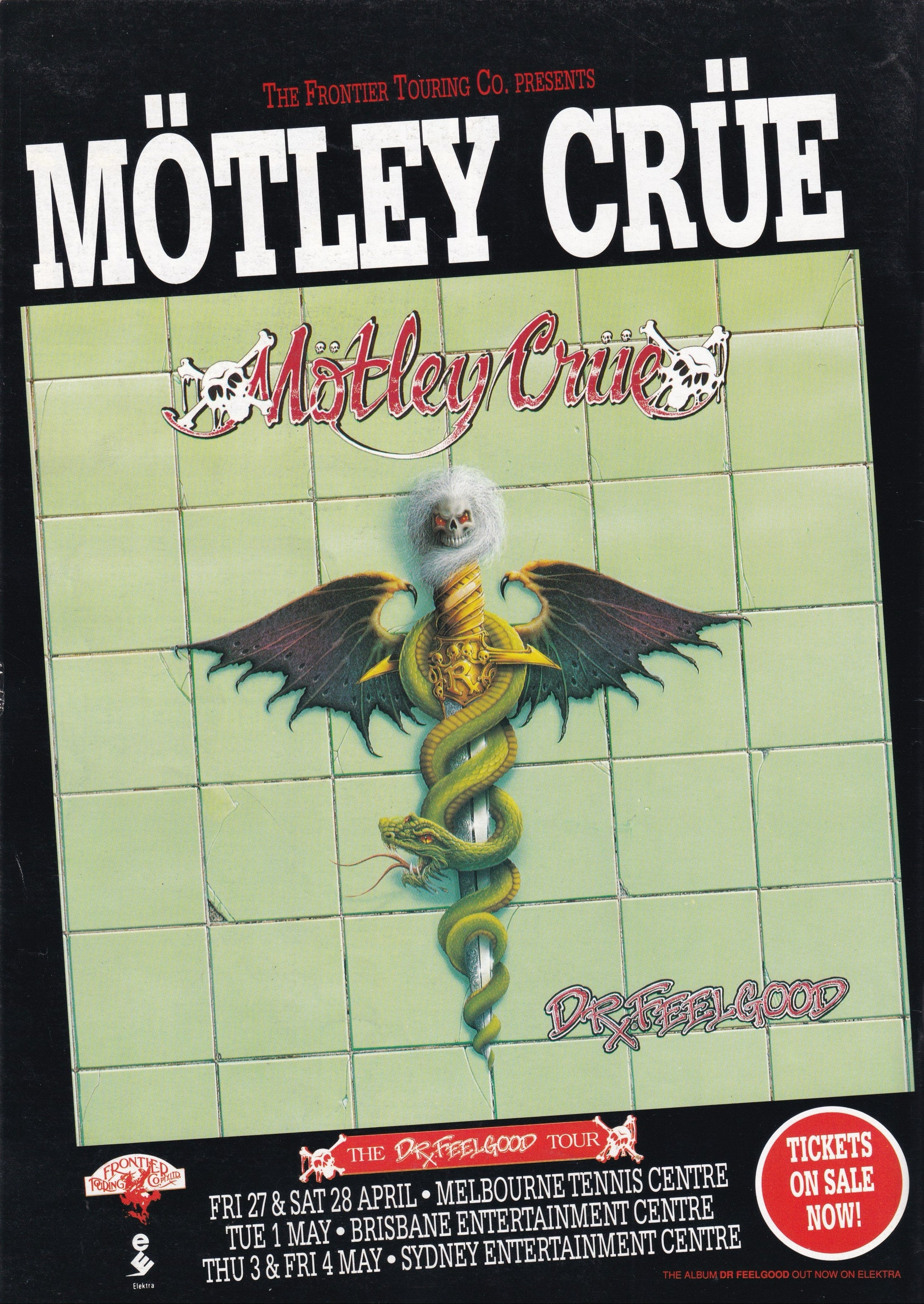 Hot Metal - April 1990 - Issue #14 - Alice Cooper On Cover - Includes Sticker Sheet