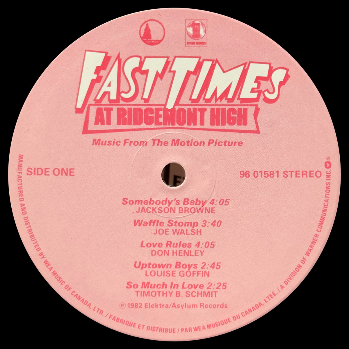 Fast Times At Ridgemont High (Music From The Motion Picture)