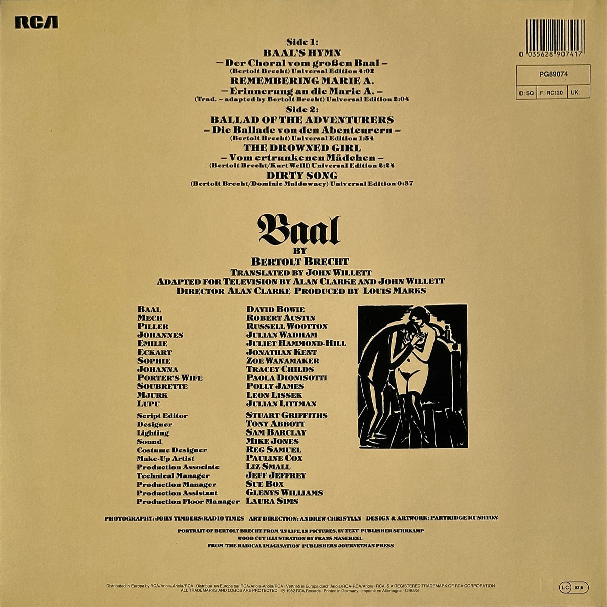 David Bowie In Bertolt Brecht's Baal