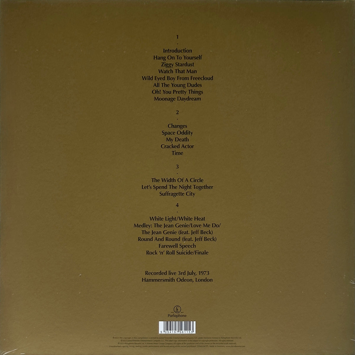 Ziggy Stardust And The Spiders From Mars: The Motion Picture Soundtrack