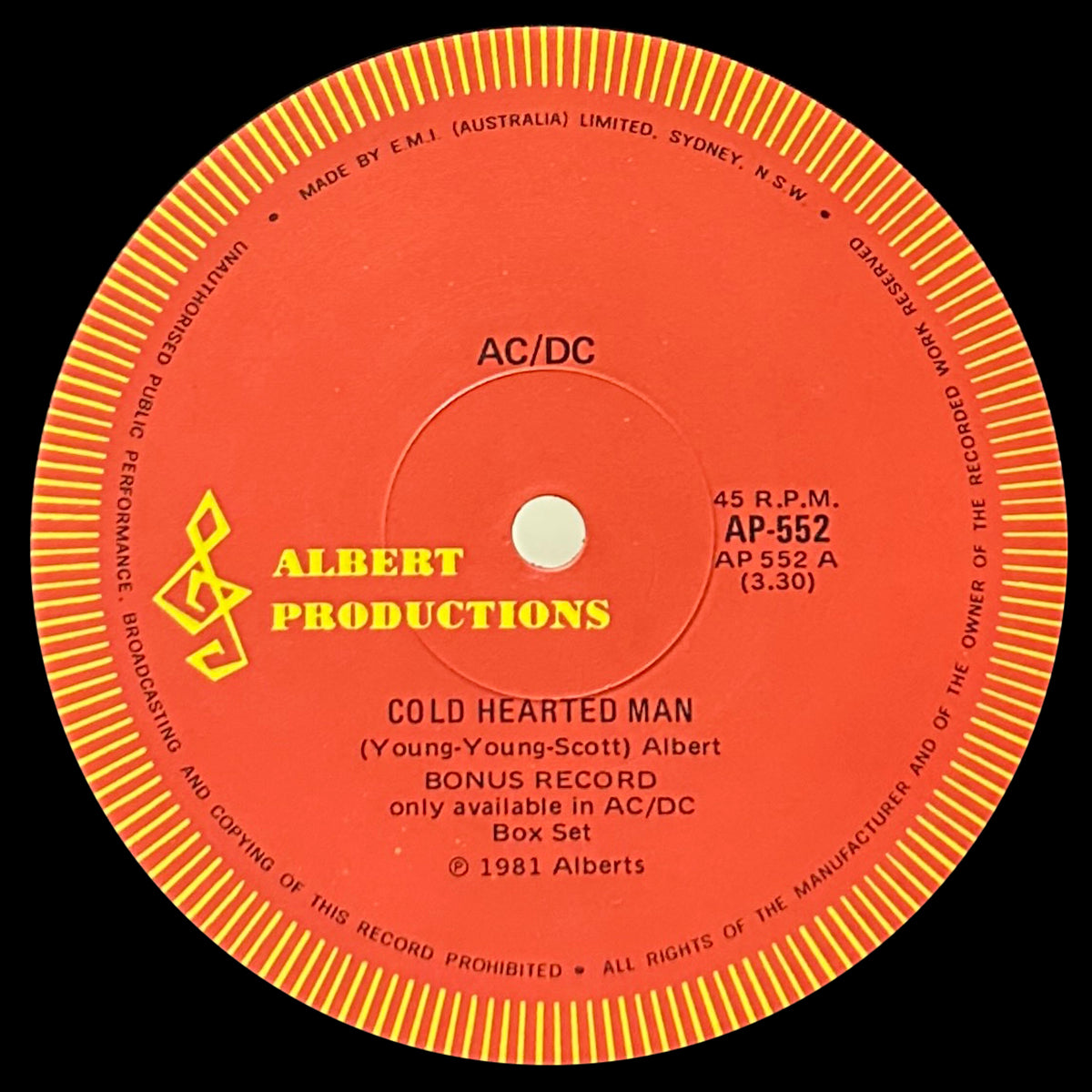 Cold Hearted Man (Bonus Record from the Vol. 1 Box Set)