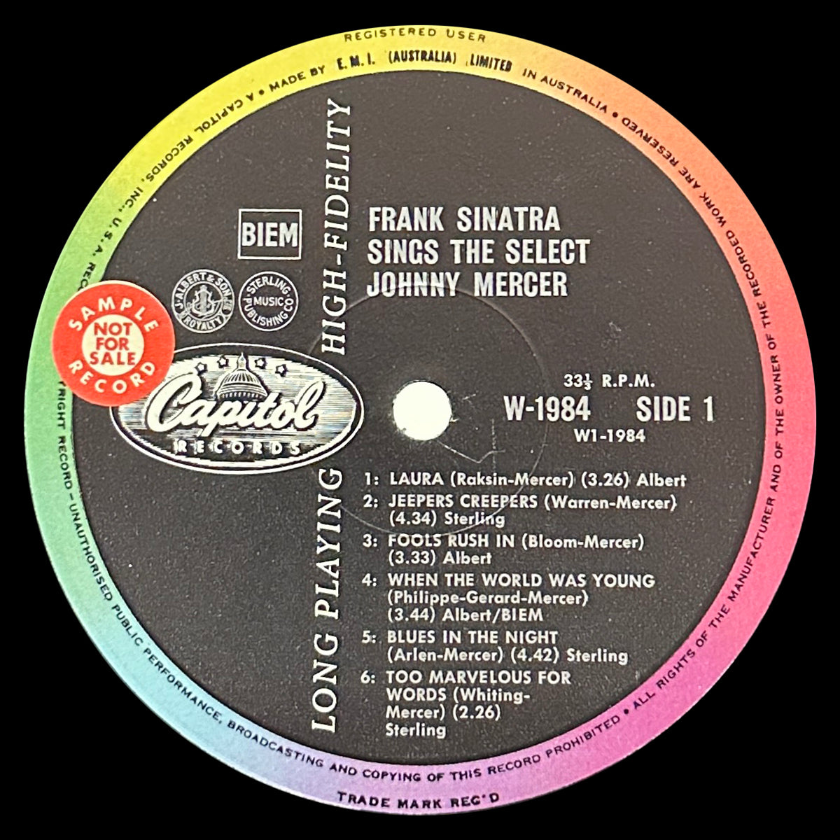 Sings The Select Johnny Mercer
