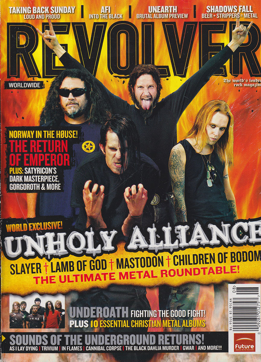 Revolver - August 2006 - Lamb Of God On Cover