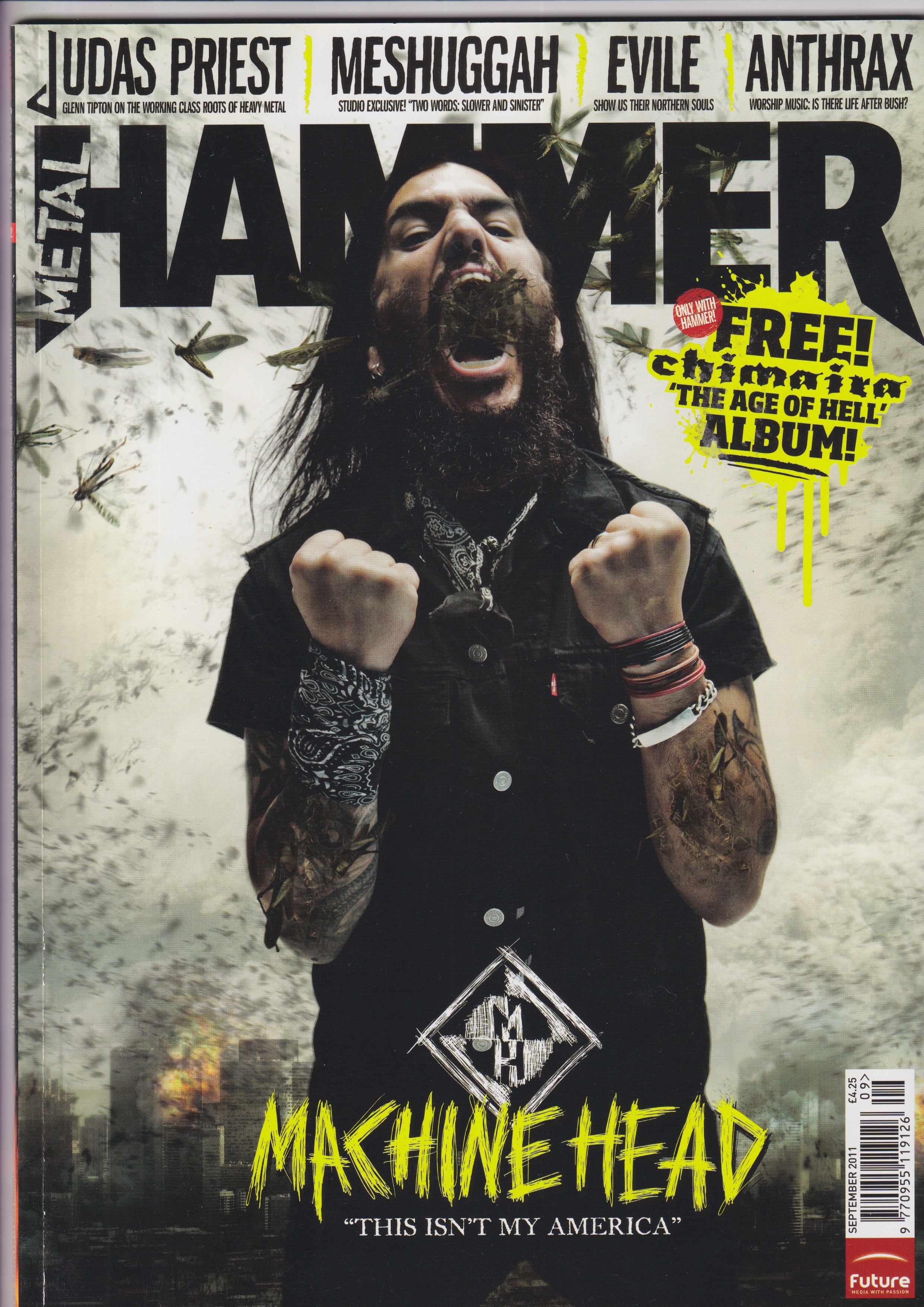 Metal Hammer - September 2011 - Rob Flynn Of Machine Head On Cover