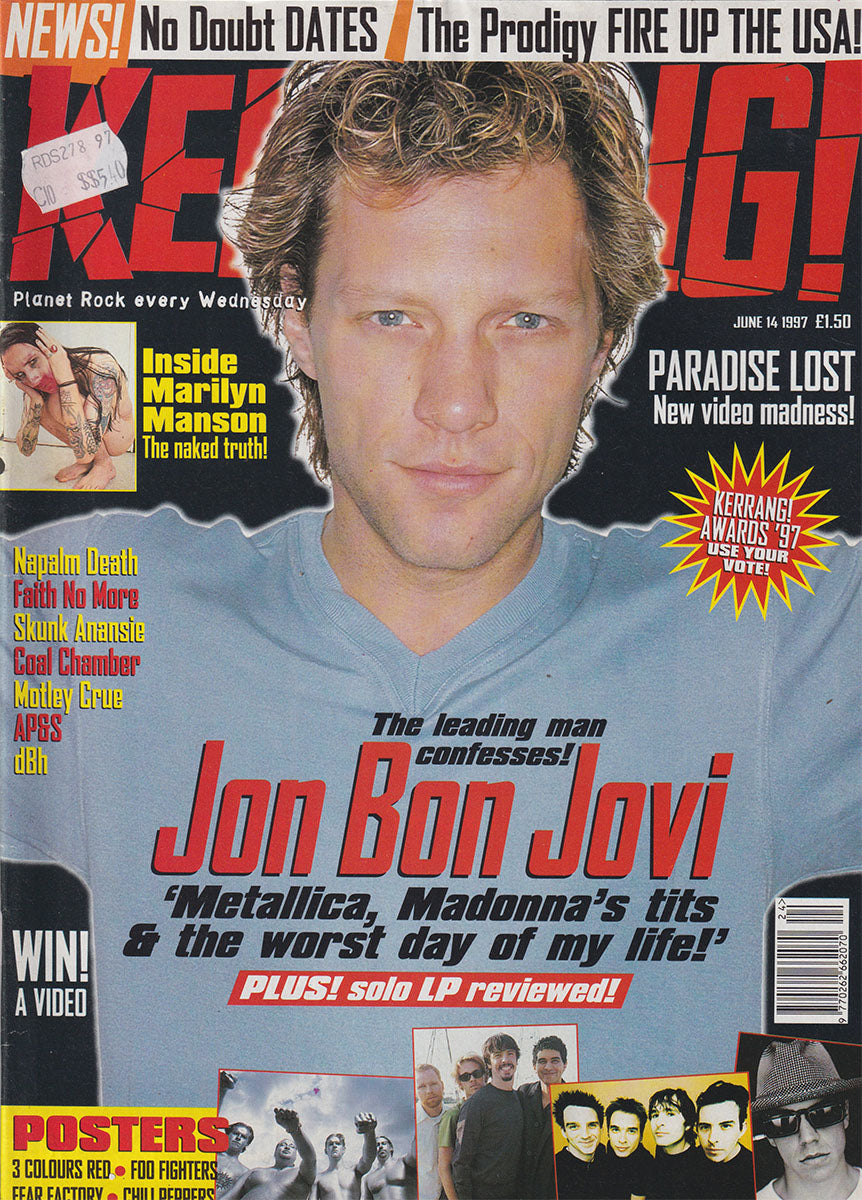 Kerrang! - June 14 1997 - Jon Bon Jovi On Cover