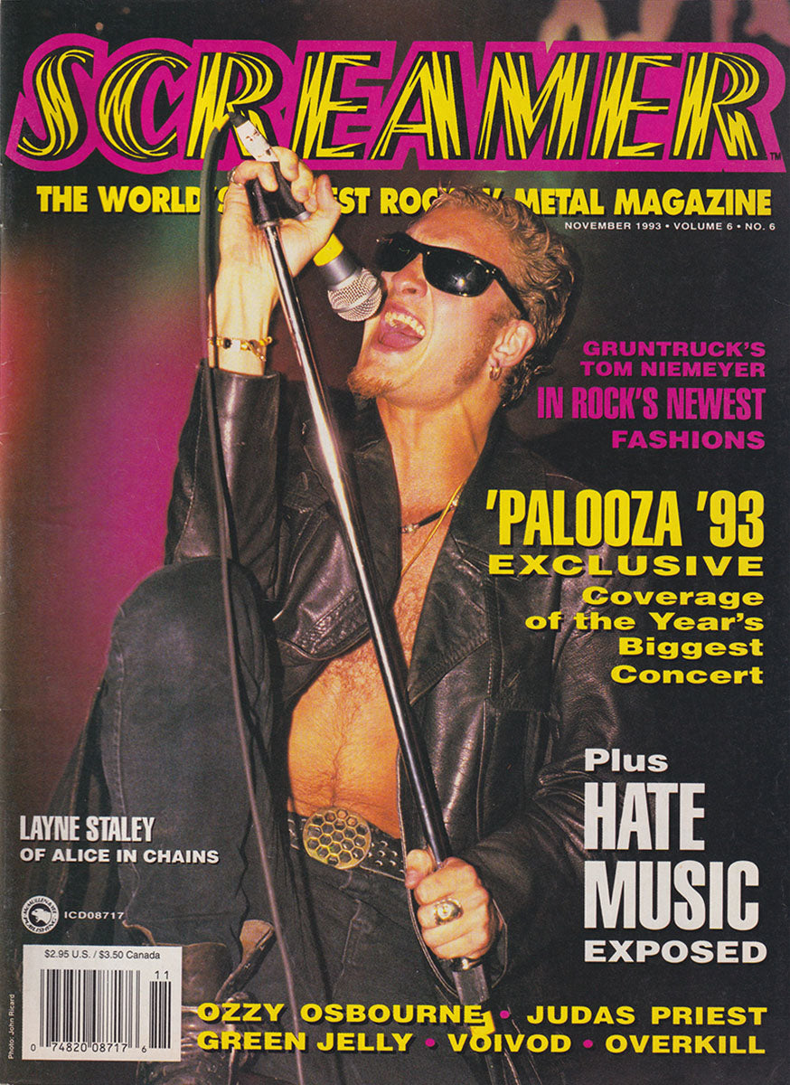 Screamer- November 1993 - Layne Staley On Cover