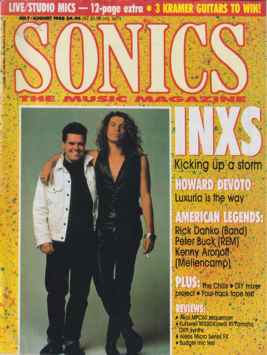 Sonics - July/August 1988 - INXS On Cover