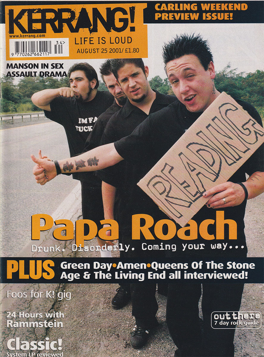 Kerrang! - August 25 2001 - Papa Roach On Cover