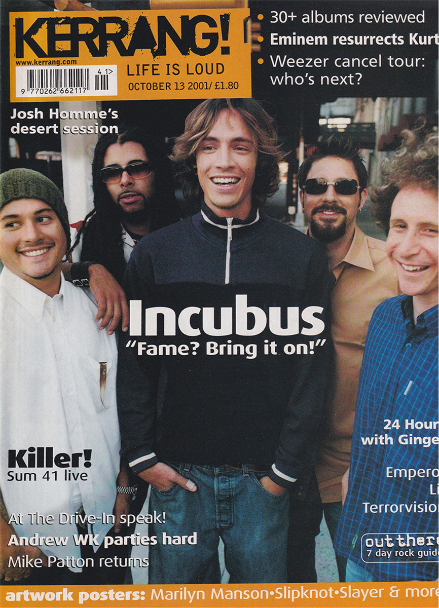 Kerrang! - October 13 2001 - Incubus On Cover