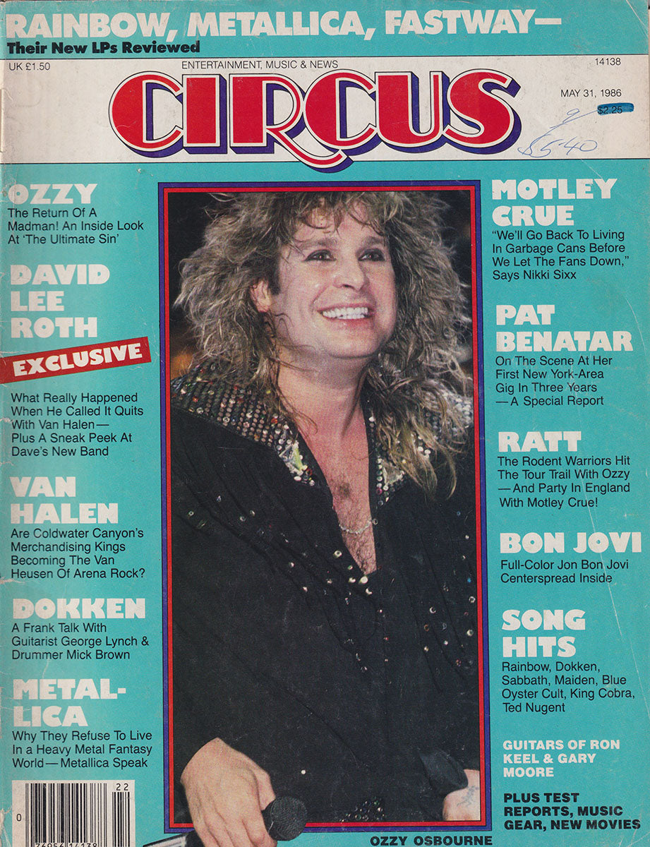Circus - May 31 1986 - Ozzy Osbourne On Cover
