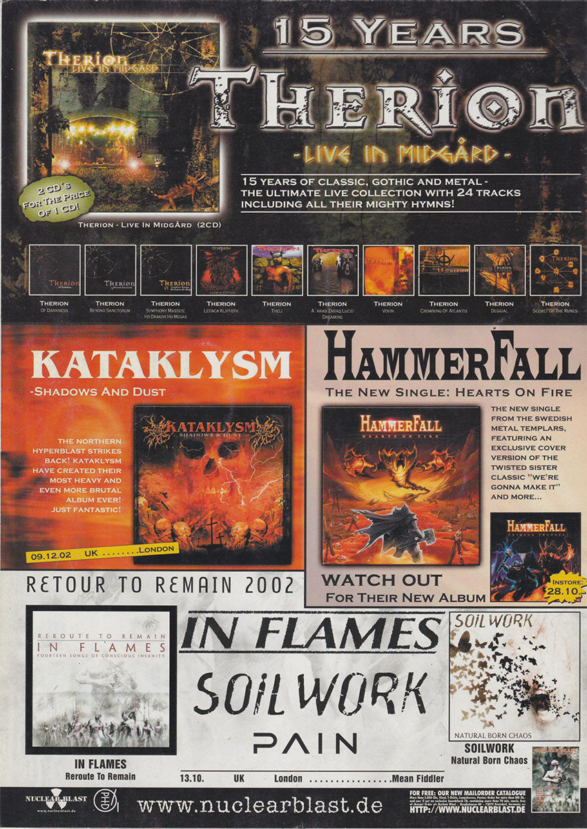 Terrorizer - October 2002 - Lacuna Coil On Cover