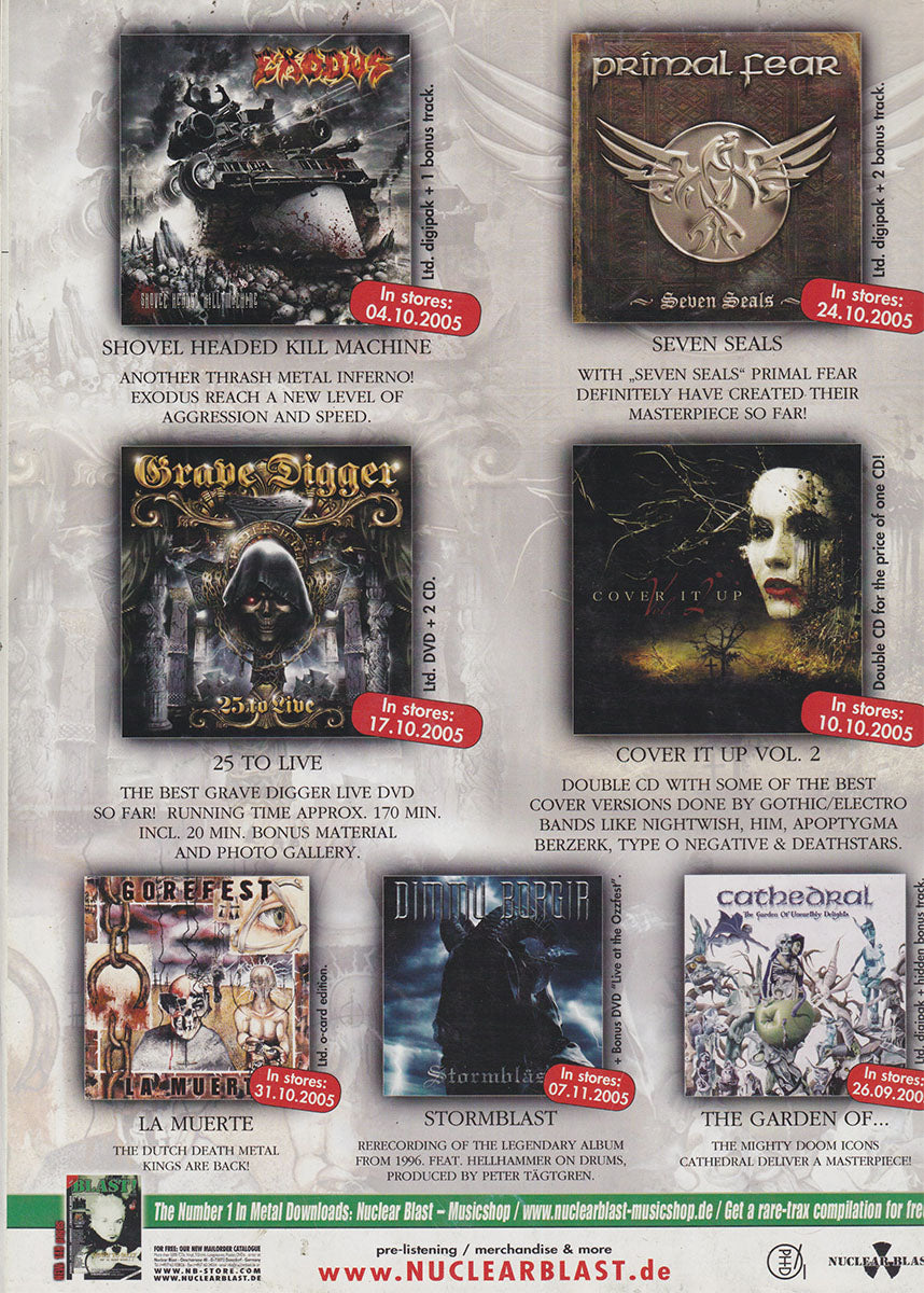 Terrorizer - October 2005 - Angela Gossow Of Arch Enemy On Cover
