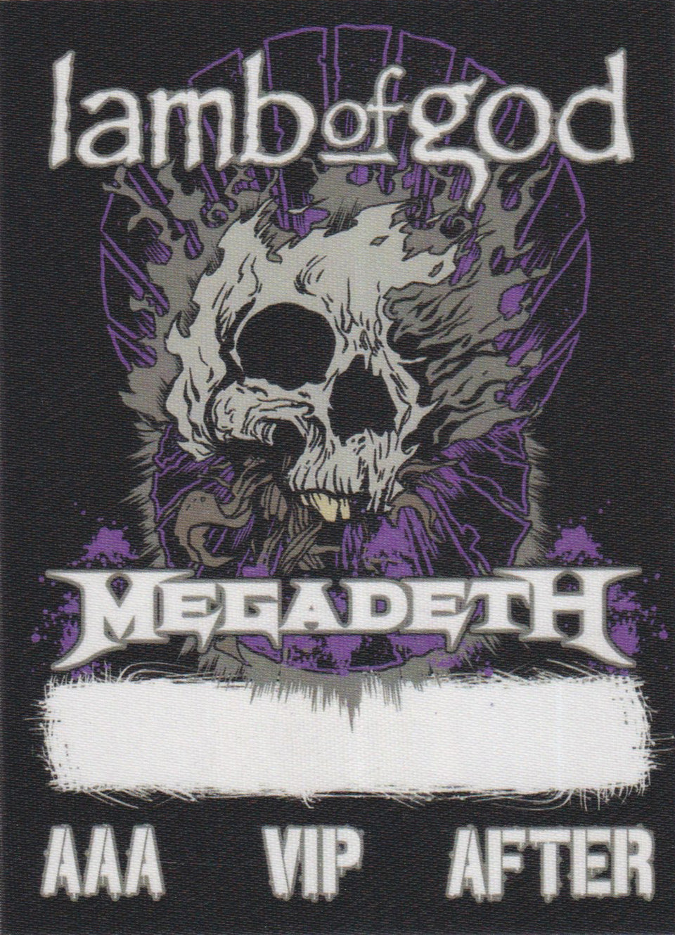 Lamb Of God / Megadeth Backstage Pass