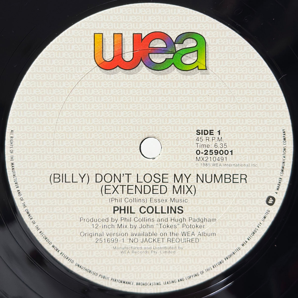(Billy) Don't Lose My Number (Extended Mix) - Image 3