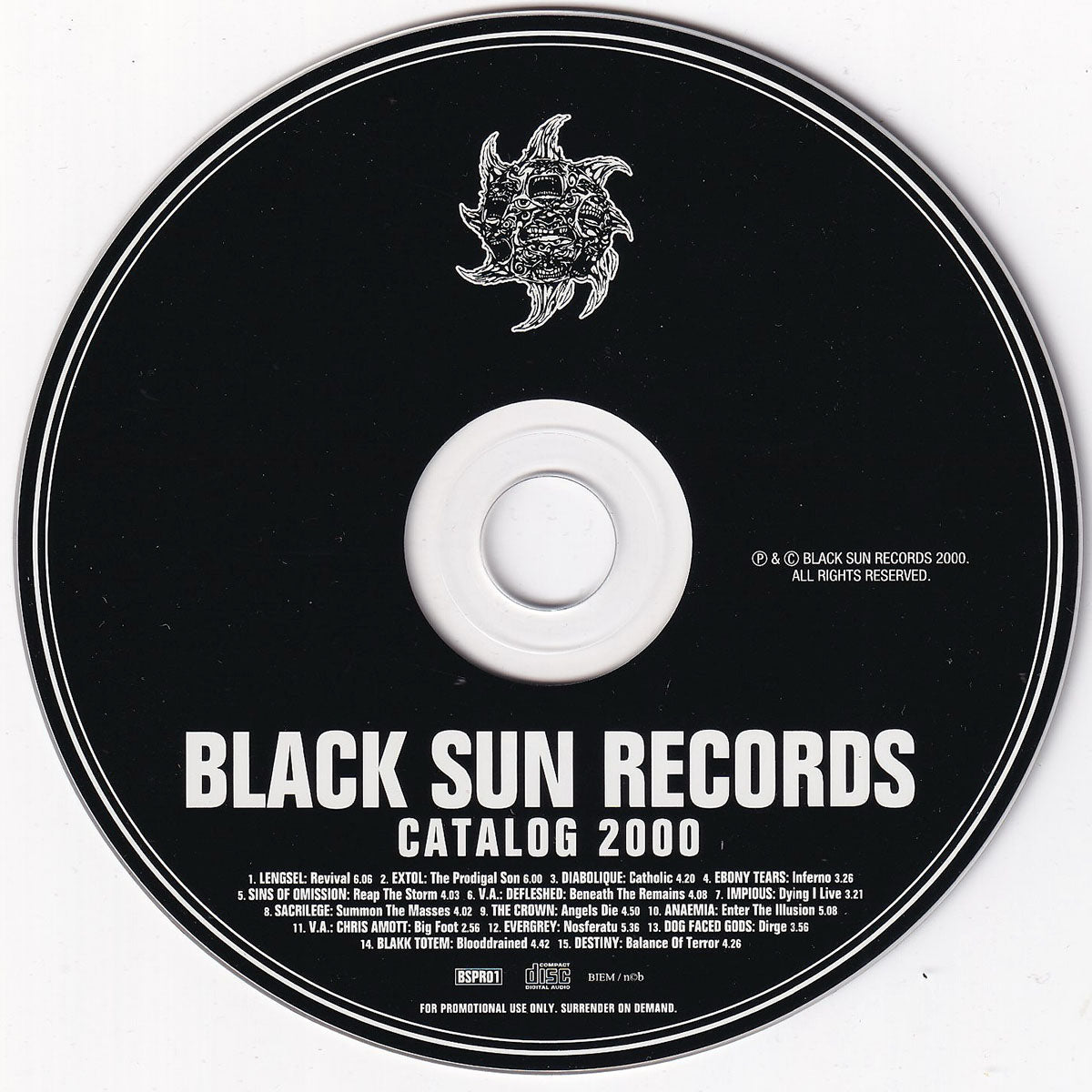 Black Sun Records Catalog 2000 - Image 3