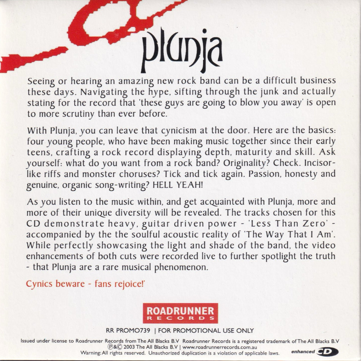 Plunja - Less Than Zero / The Way That I Am - Image 2