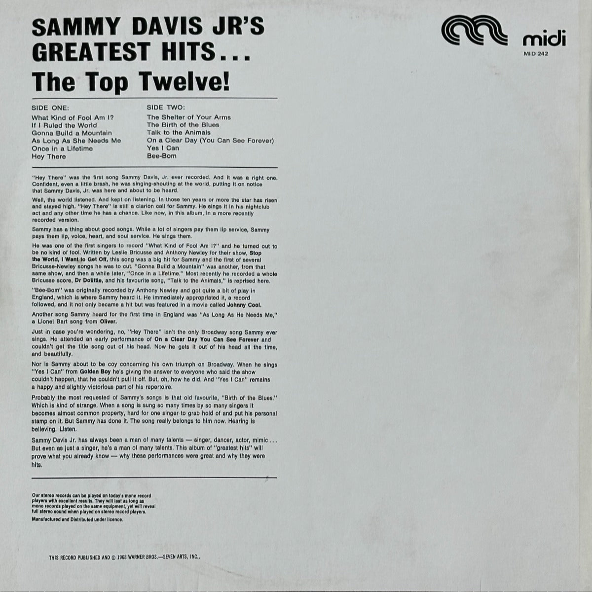 Sammy Davis Jr.'s Greatest Hits - Image 2