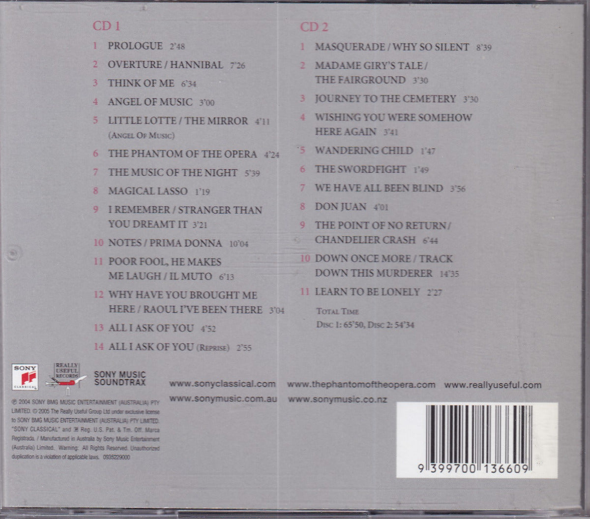 The Phantom Of The Opera: The Original Motion Picture Soundtrack - Image 2