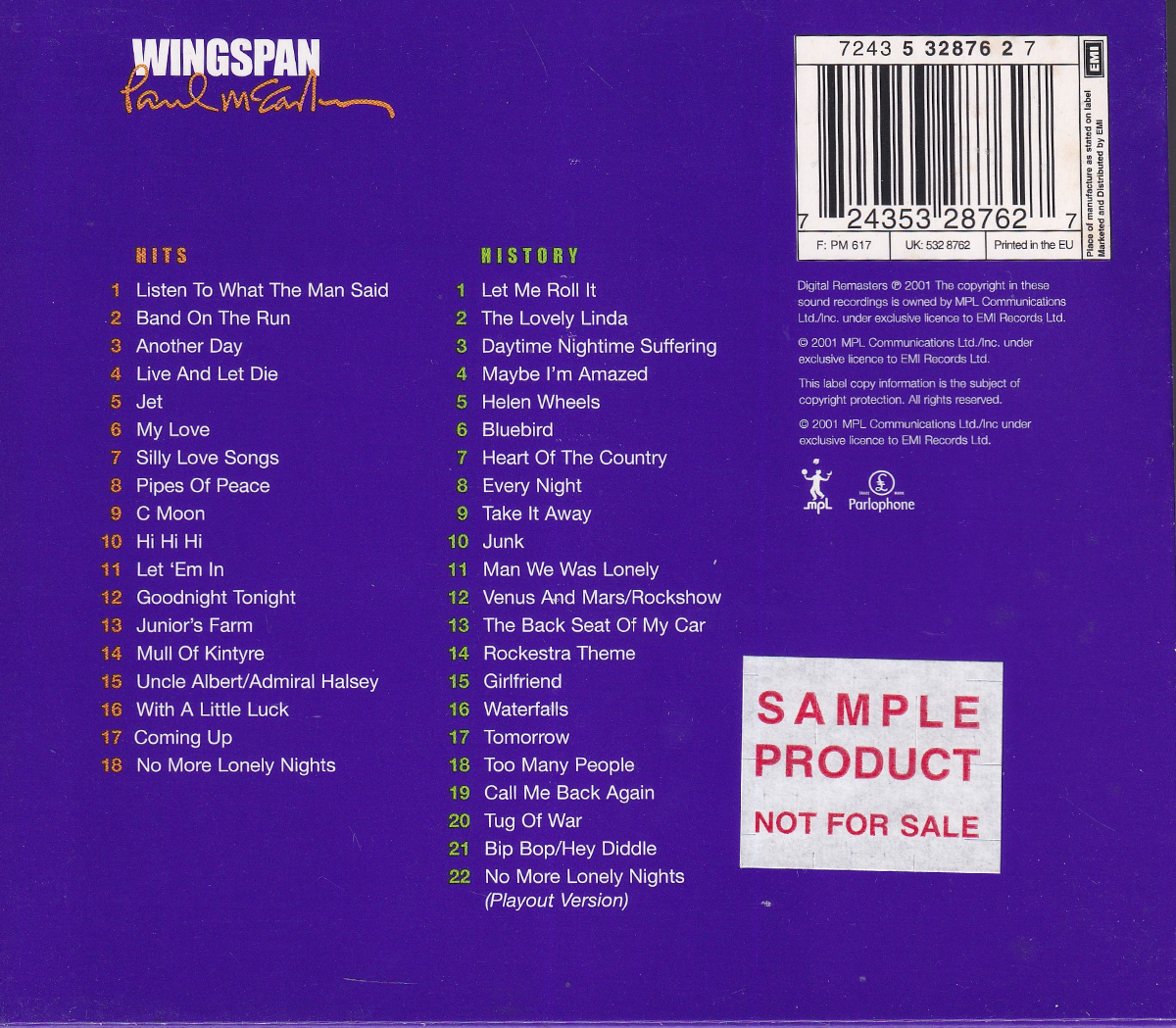 Wingspan - Hits And History - Image 2