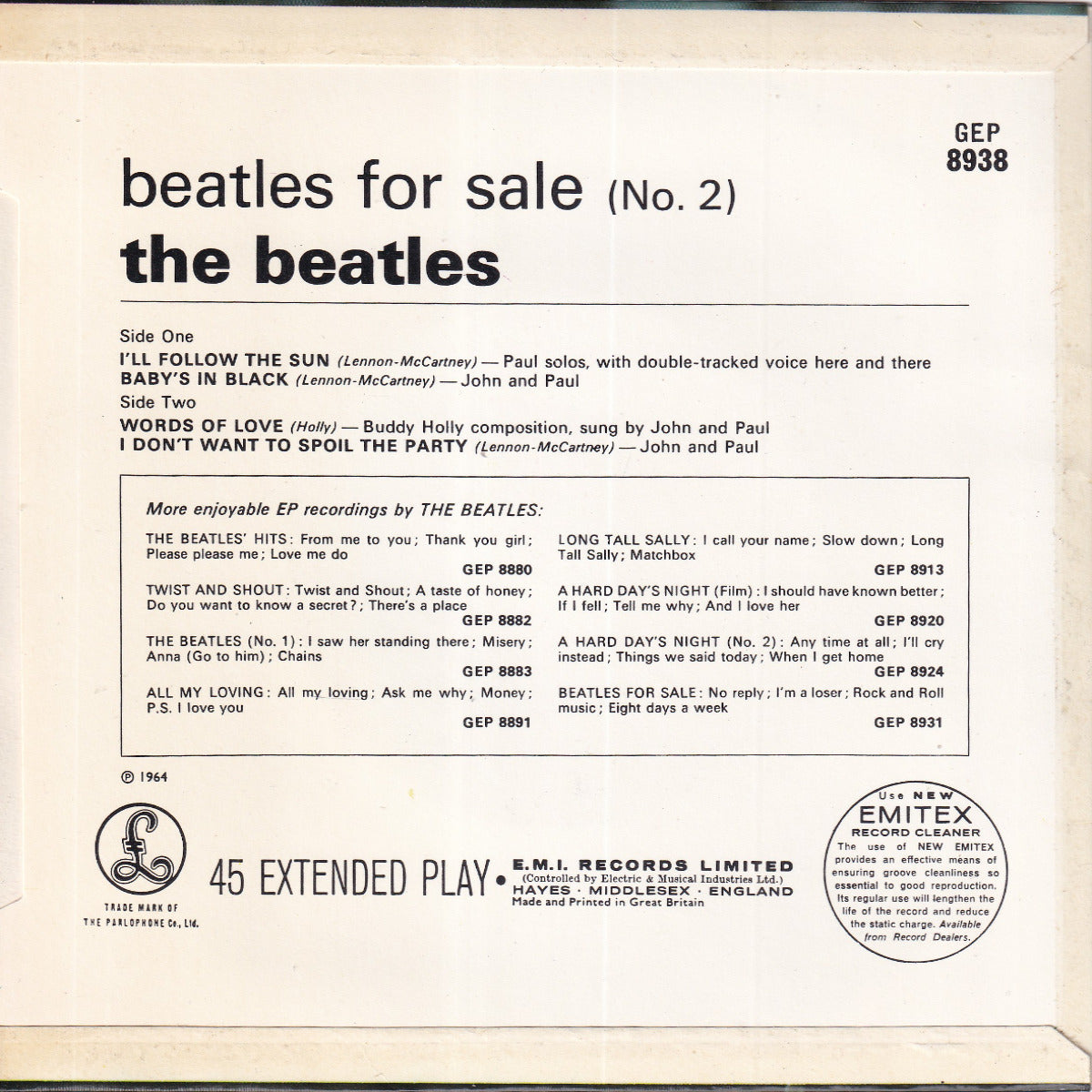 Beatles For Sale (No. 2) - Image 2