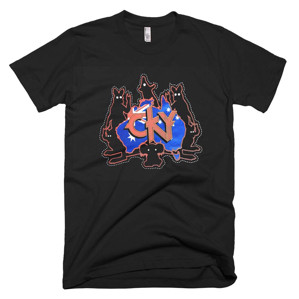 Australian Silhouette Animals Logo 2012 Tour Black T-Shirt