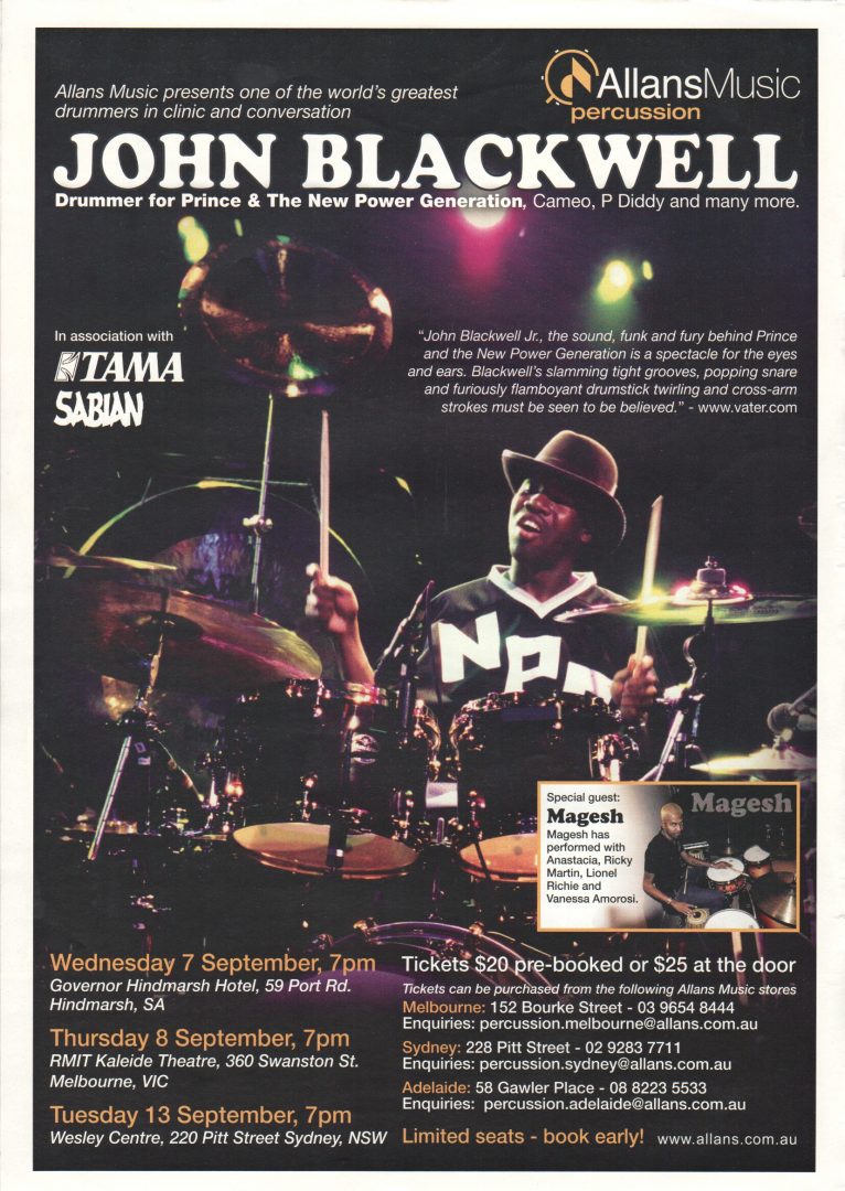Allans Music 2005 Tour Advertisement