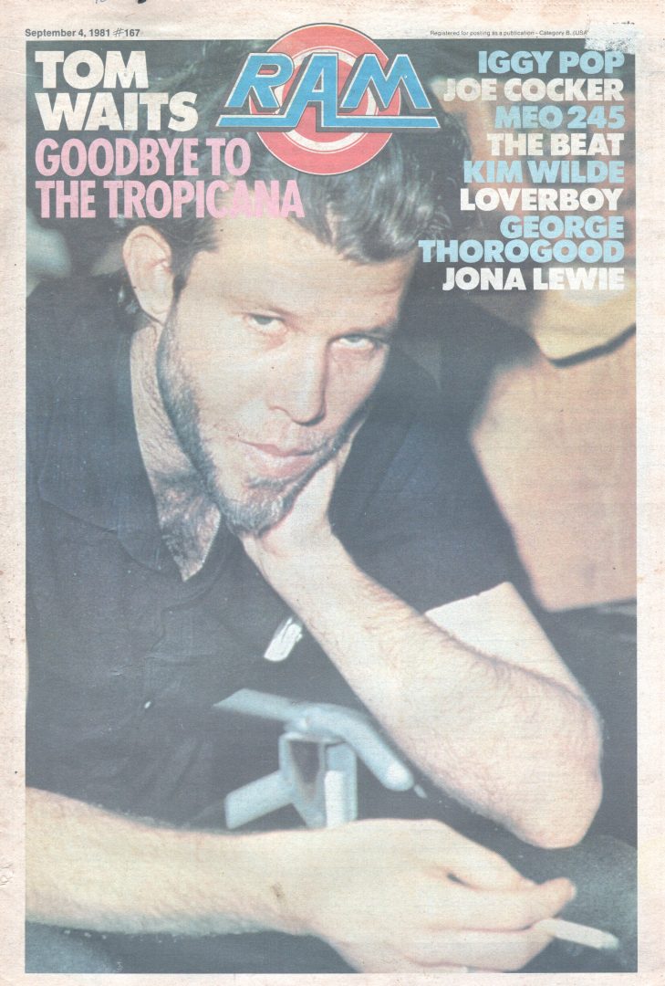 Ram - 4th September 1981 - Issue #167 - Tom Waits On Cover