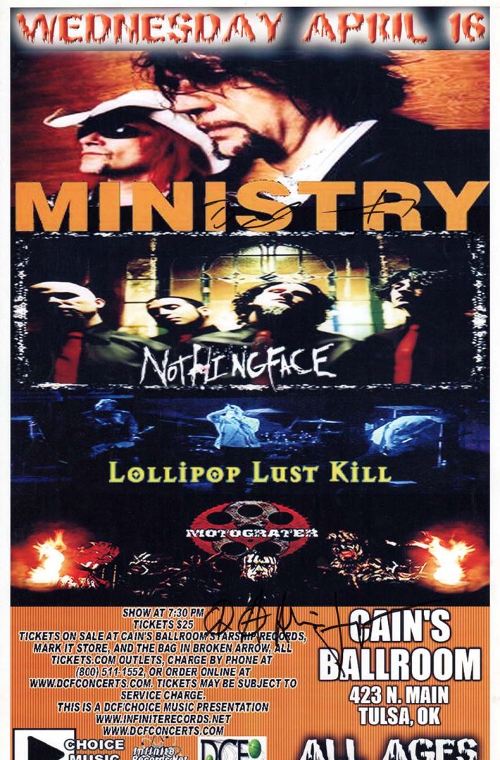 Cain's Ballroom, Oklahoma 16th April 1997 Show Poster