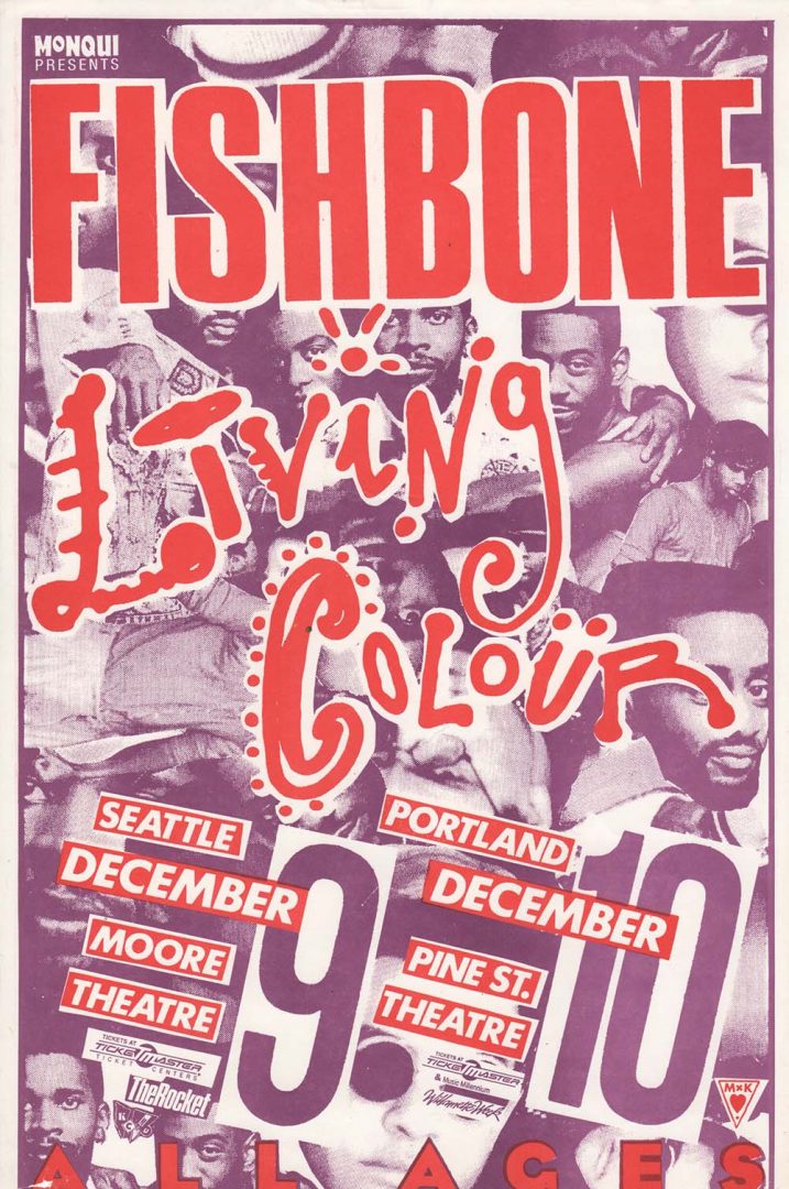 Moore Theater Seattle & Pine St Theater Portland 1988 Shows Poster
