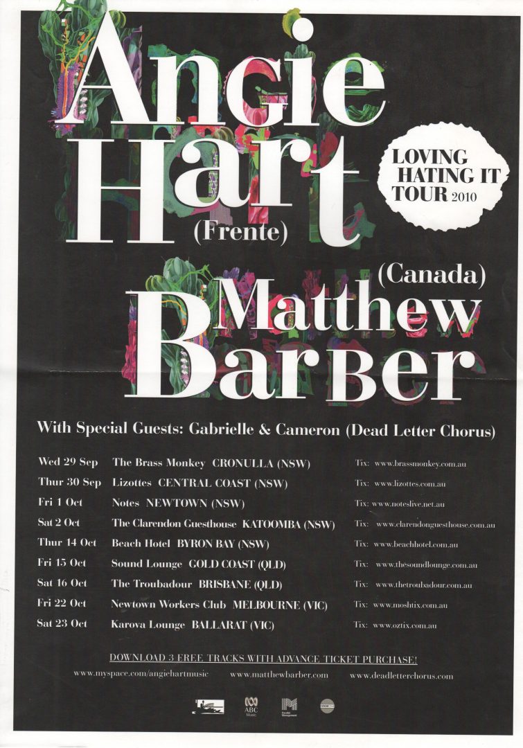 Loving Hating It 2010 Australian Tour Poster