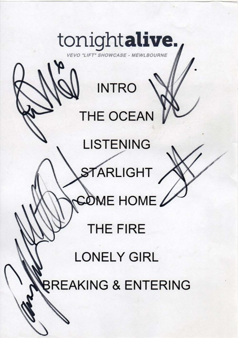 Hi-Fi Bar, Melbourne 12th September 2013 Setlist